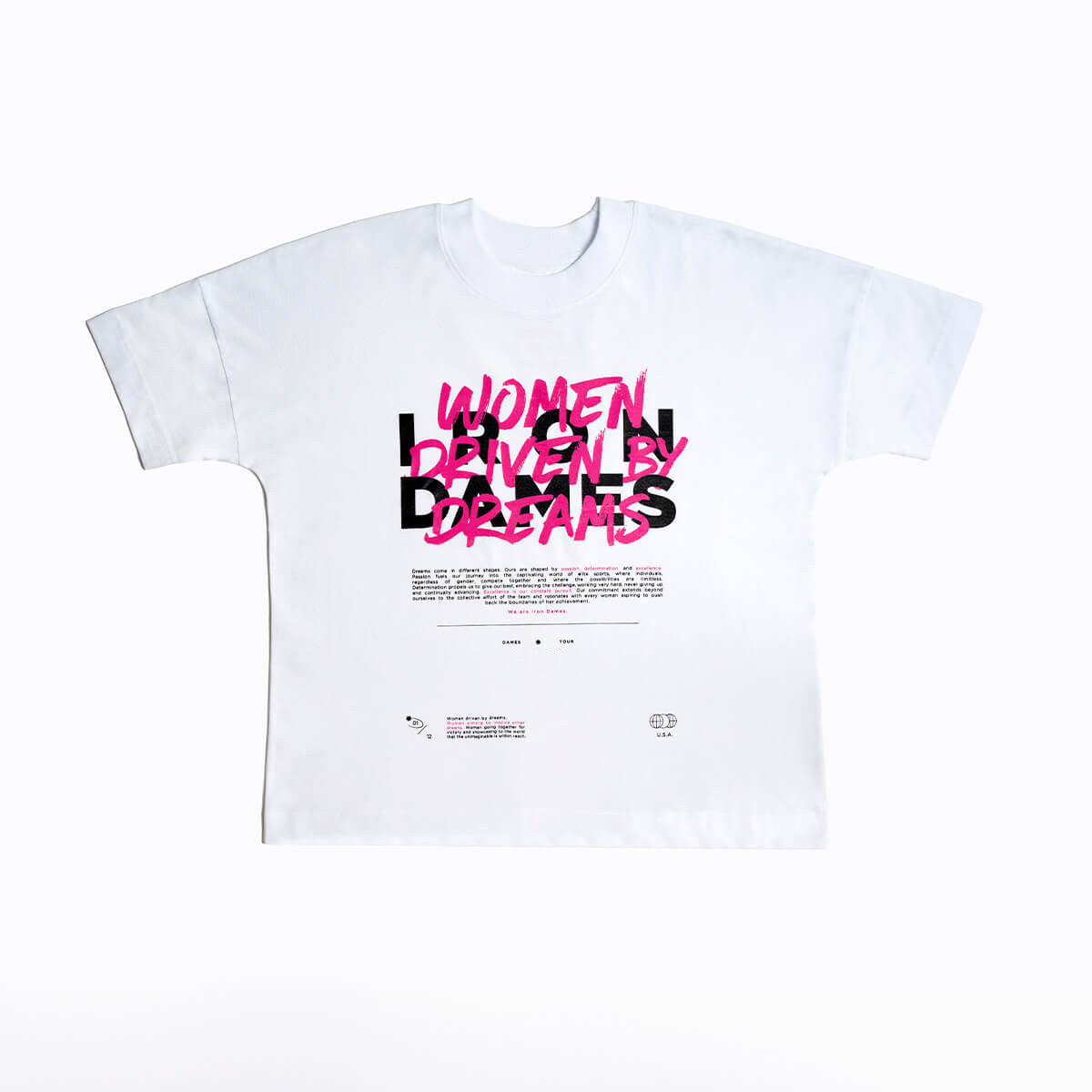 WHITE TSHIRT - WOMEN DRIVEN BY DREAMS